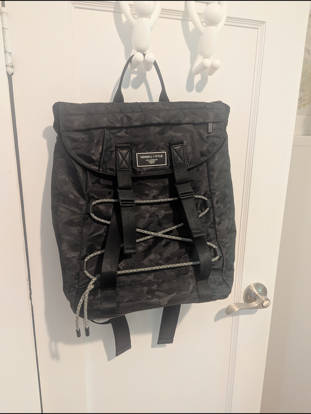 Kendall & Kylie Black Camo Backpack x1